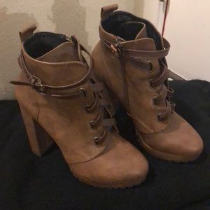 Cognac Brown Ankle Boots